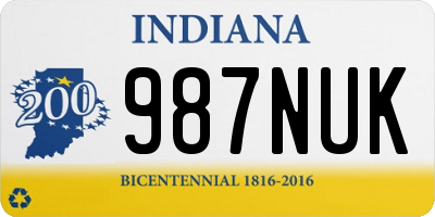 IN license plate 987NUK