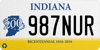 IN license plate 987NUR