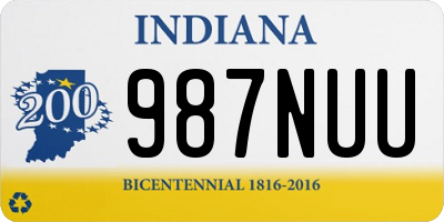 IN license plate 987NUU