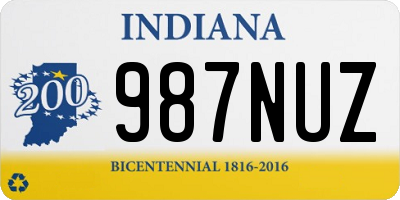 IN license plate 987NUZ