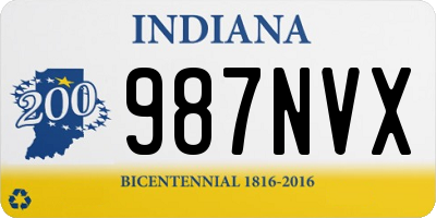 IN license plate 987NVX