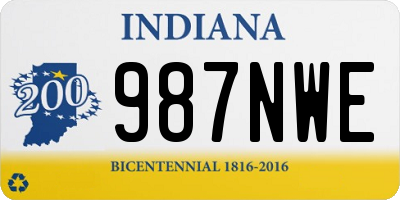 IN license plate 987NWE