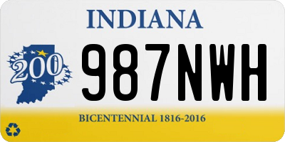 IN license plate 987NWH