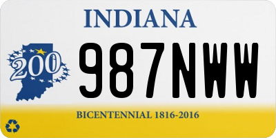 IN license plate 987NWW