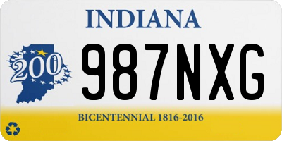 IN license plate 987NXG