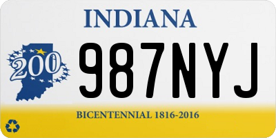 IN license plate 987NYJ