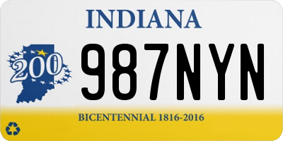 IN license plate 987NYN