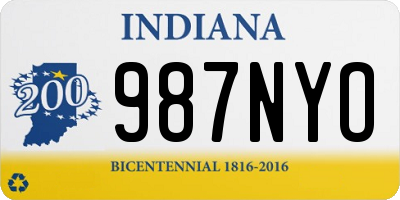 IN license plate 987NYO