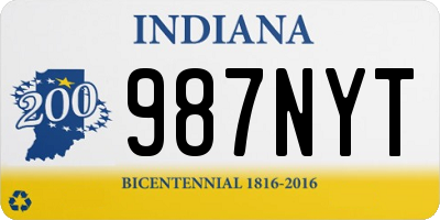 IN license plate 987NYT