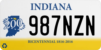 IN license plate 987NZN