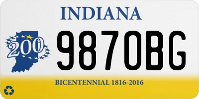 IN license plate 987OBG