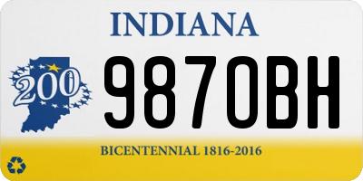 IN license plate 987OBH