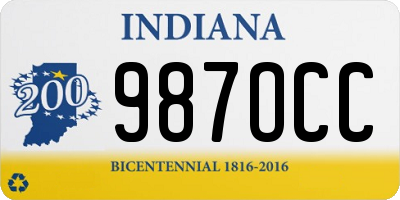 IN license plate 987OCC