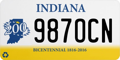 IN license plate 987OCN