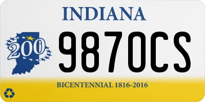 IN license plate 987OCS