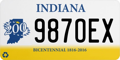 IN license plate 987OEX