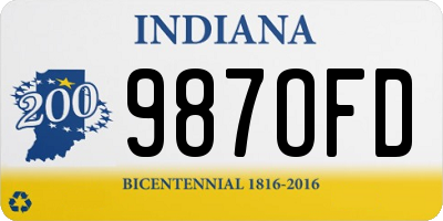 IN license plate 987OFD