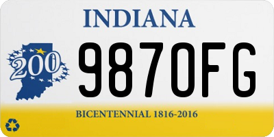 IN license plate 987OFG