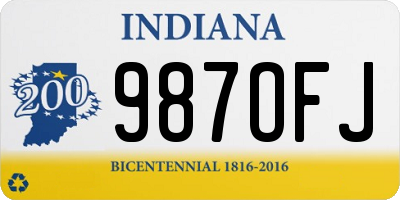 IN license plate 987OFJ