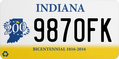 IN license plate 987OFK