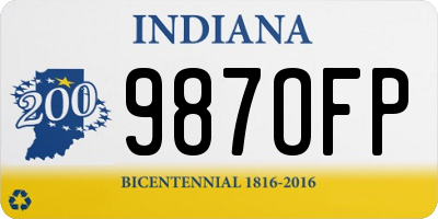 IN license plate 987OFP