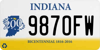 IN license plate 987OFW