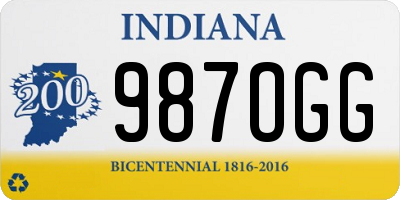 IN license plate 987OGG