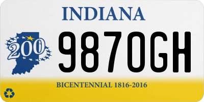 IN license plate 987OGH