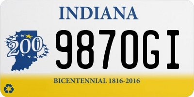 IN license plate 987OGI