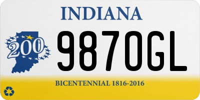 IN license plate 987OGL