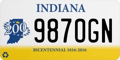 IN license plate 987OGN