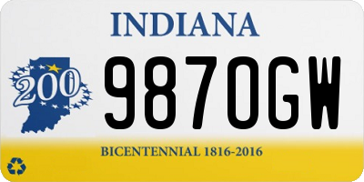 IN license plate 987OGW