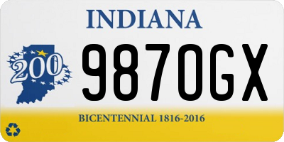 IN license plate 987OGX