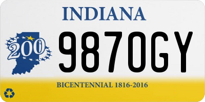 IN license plate 987OGY