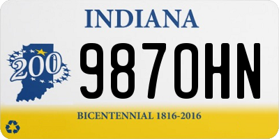 IN license plate 987OHN