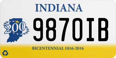 IN license plate 987OIB