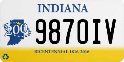 IN license plate 987OIV