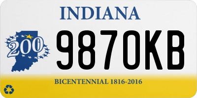 IN license plate 987OKB