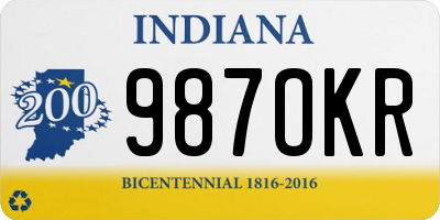 IN license plate 987OKR