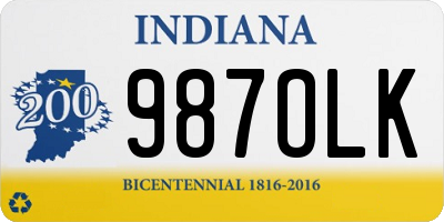 IN license plate 987OLK