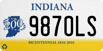 IN license plate 987OLS