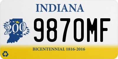 IN license plate 987OMF