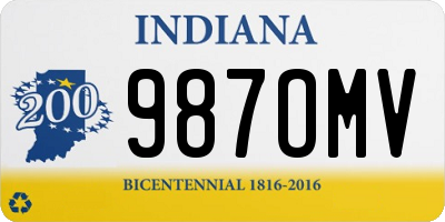 IN license plate 987OMV