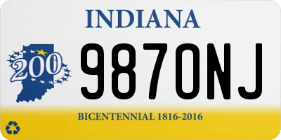 IN license plate 987ONJ