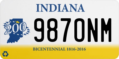 IN license plate 987ONM