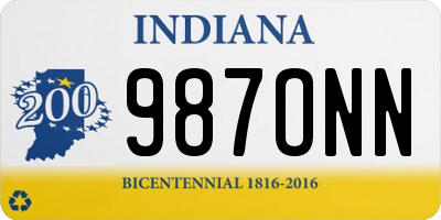 IN license plate 987ONN