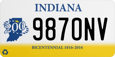 IN license plate 987ONV