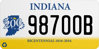 IN license plate 987OOB