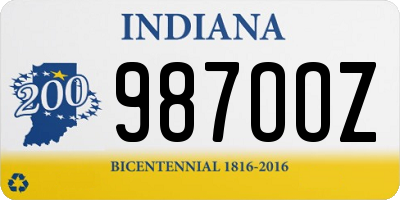 IN license plate 987OOZ