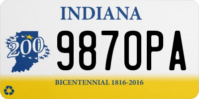 IN license plate 987OPA